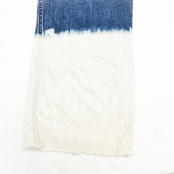 Miaou Button Fly Dipped Die Bleached Ankle Denim Jeans Size 28 - Picture 6 of 10